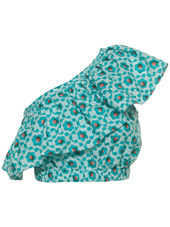 Maria de la Orden: Crop top en popeline imprimée Pampi - Multicolore - women_0 | Luisa Via Roma