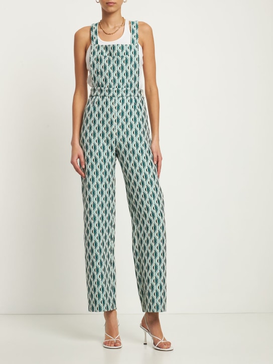 Maria de la Orden: Salopette Mushroom in misto cotone jacquard - Multicolore - women_1 | Luisa Via Roma