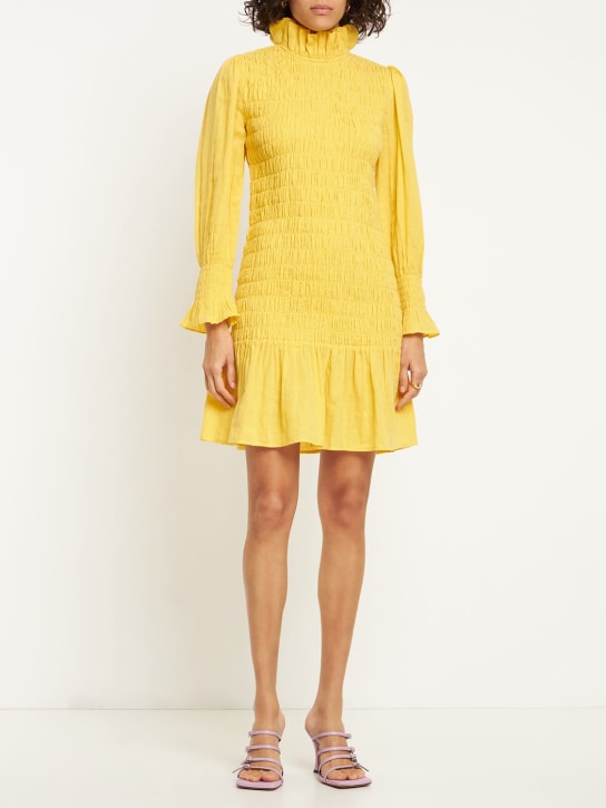 Maria de la Orden: LVR Exclusive vestido corto de gasa - Amarillo - women_1 | Luisa Via Roma