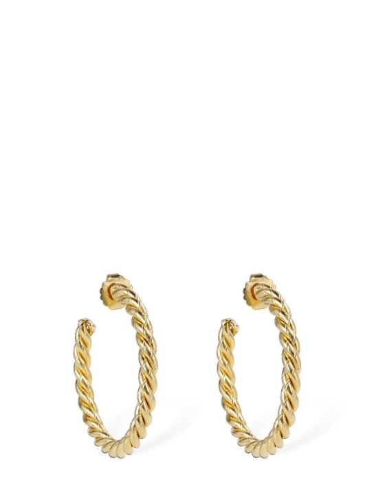 Destree: Sonia large braided hoop earrings - Gold - women_0 | Luisa Via Roma