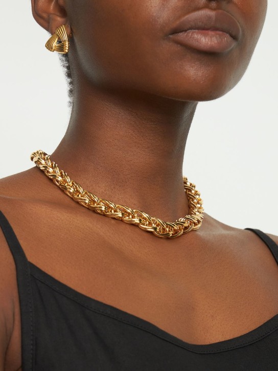 Destree: Sonia small triangle stud earrings - Gold - women_1 | Luisa Via Roma