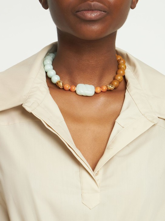 Destree: Elizabeth Candies necklace - Brown/Light Blue - women_1 | Luisa Via Roma