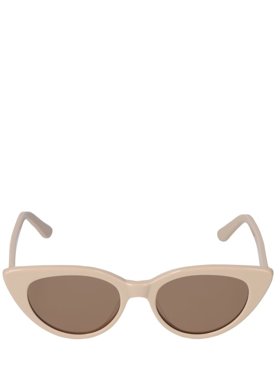 Velvet Canyon: La Feline cat-eye acetate sunglasses - Ivory/Beige - women_0 | Luisa Via Roma