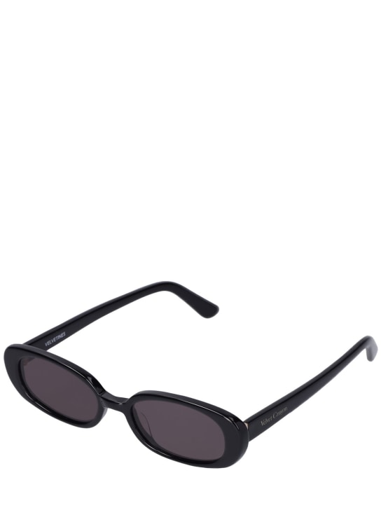 Velvet Canyon: Velvetines oval acetate sunglasses - Black/Smoke - women_1 | Luisa Via Roma