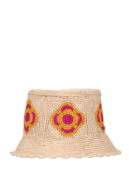 Destree: Bob embroidered bucket hat - Fuchsia - women_0 | Luisa Via Roma