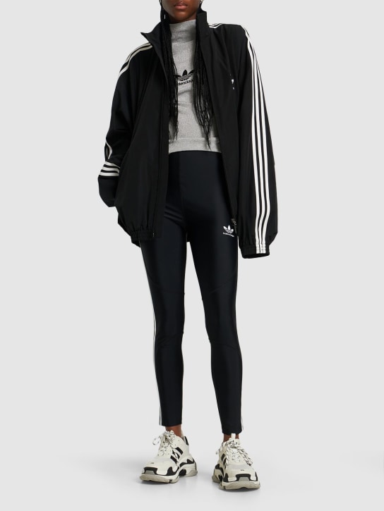 Balenciaga: Adidas Athletic spandex leggings - Siyah - women_1 | Luisa Via Roma