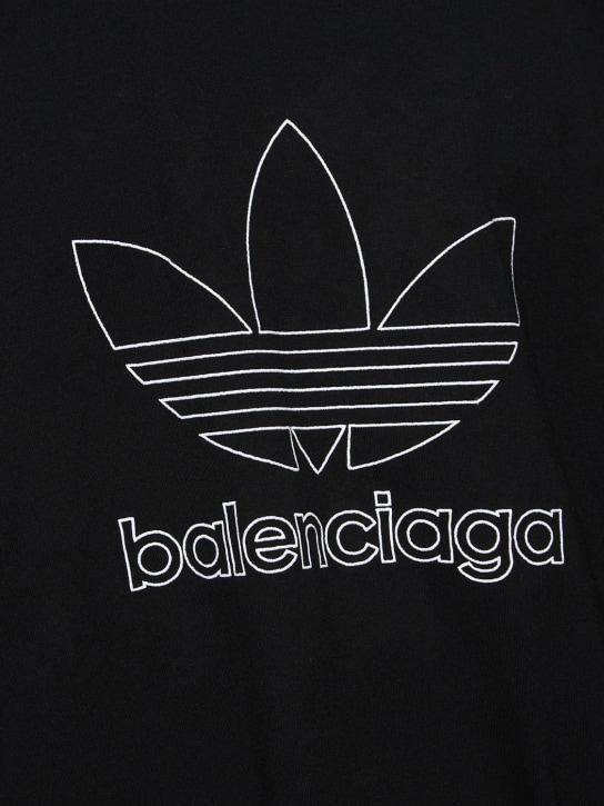 Balenciaga: Adidas oversized cotton t-shirt - Black/White - men_1 | Luisa Via Roma
