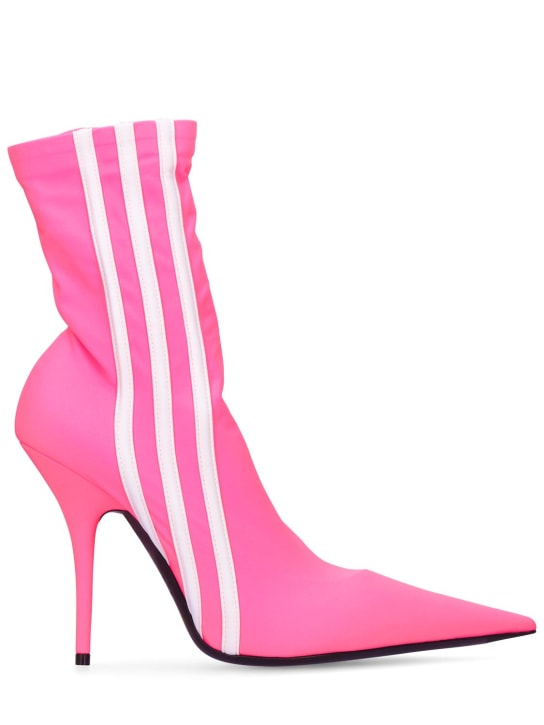 Balenciaga: 110mm Knife spandex ankle boots - Neon Pink - women_0 | Luisa Via Roma