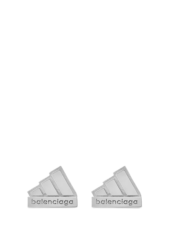 Balenciaga: Adidas sterling silver earrings - Silver - women_0 | Luisa Via Roma