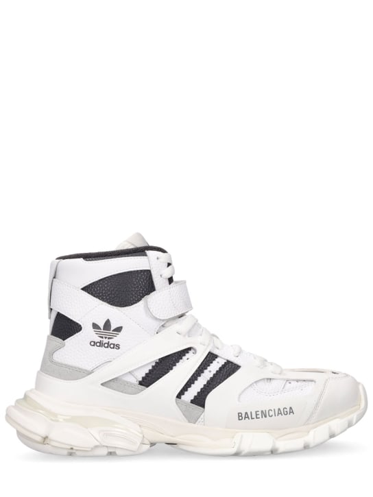 Balenciaga: Adidas Track Forum运动鞋 - 白色/深灰色 - men_0 | Luisa Via Roma