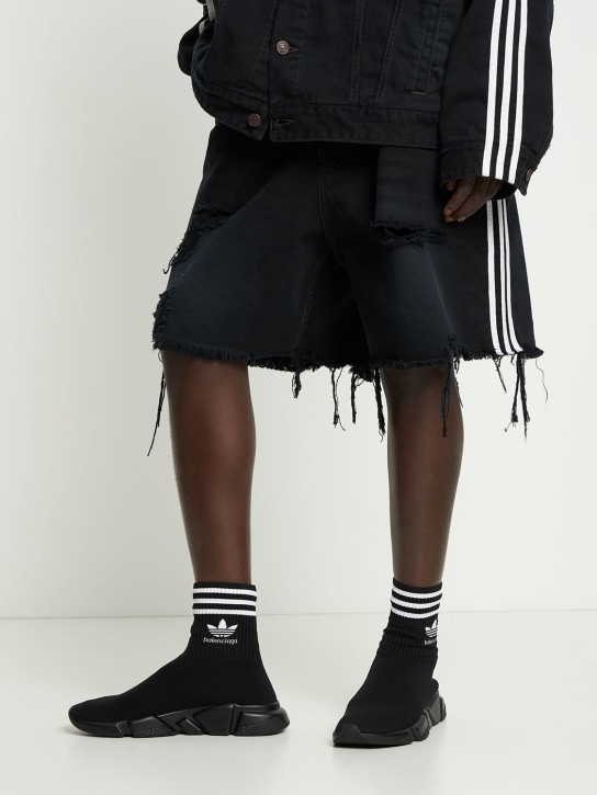 Balenciaga: Adidas Speed LT sneakers - Siyah/Beyaz - men_1 | Luisa Via Roma