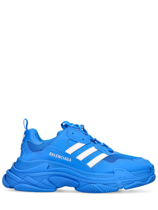 Balenciaga: Adidas Triple S运动鞋 - 蓝色/白色 - men_0 | Luisa Via Roma
