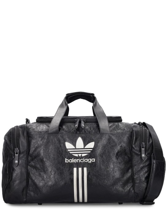 Balenciaga: Adidas gym bag - Black/White - men_0 | Luisa Via Roma