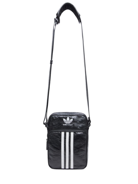 Balenciaga: Adidas crossbody bag - Siyah/Beyaz - men_0 | Luisa Via Roma