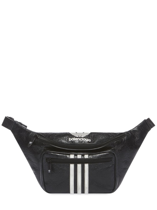 Balenciaga: Adidas belt bag - Siyah/Beyaz - men_0 | Luisa Via Roma