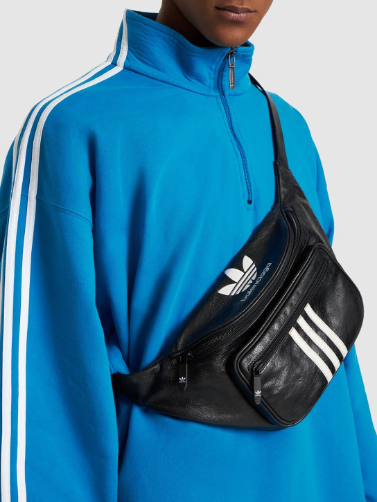 Balenciaga: Adidas belt bag - Black/White - men_1 | Luisa Via Roma