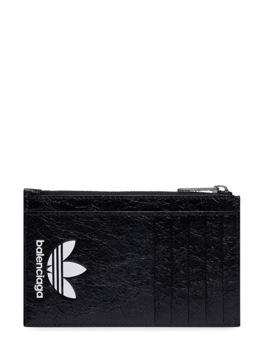 Balenciaga: adidas レザーコイン＆カードホルダー - men_0 | Luisa Via Roma