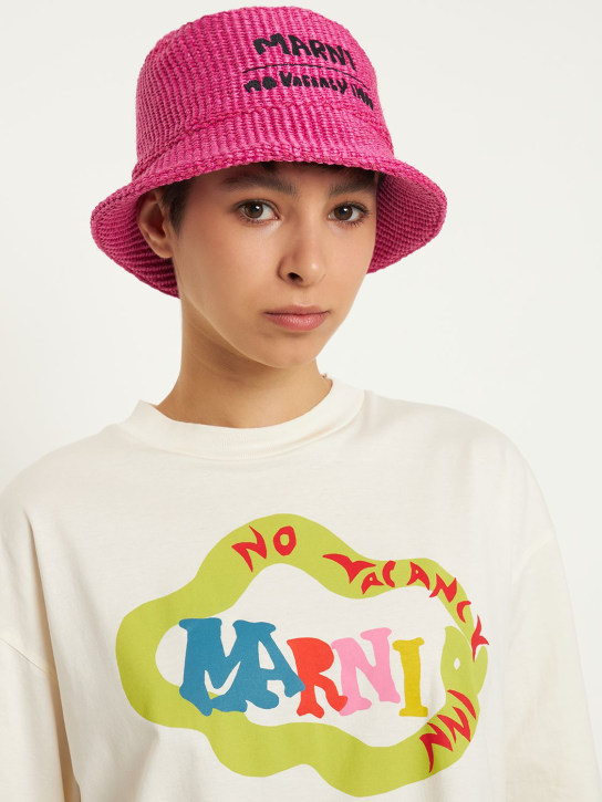 Marni: Canvas bucket hat - Fucsia - women_1 | Luisa Via Roma