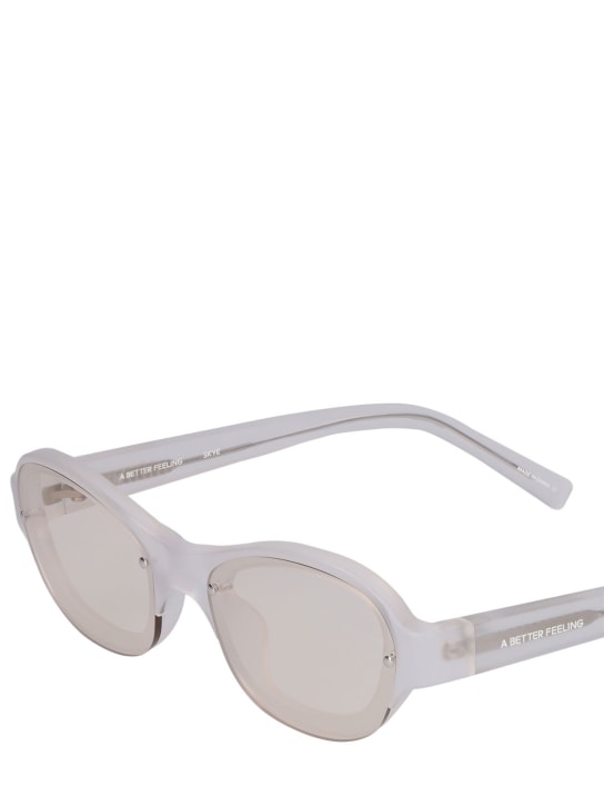 A BETTER FEELING: Skye Matte Glacial acetate sunglasses - Grey/Amber - men_1 | Luisa Via Roma