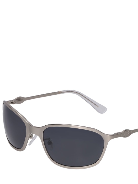 A BETTER FEELING: Paxis Steel round sunglasses - Silver/Black - women_1 | Luisa Via Roma