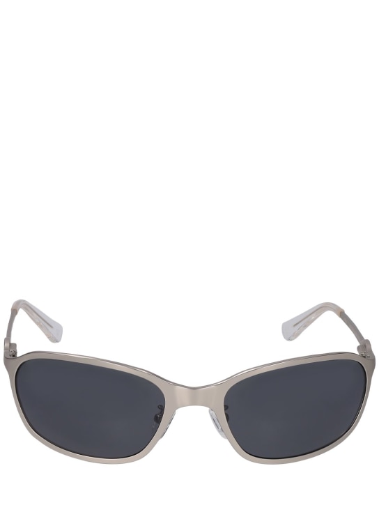 A BETTER FEELING: Paxis Steel round sunglasses - Silver/Black - women_0 | Luisa Via Roma