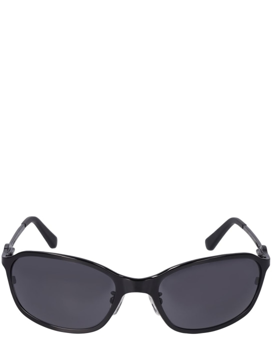 A BETTER FEELING: Paxis Steel Black round sunglasses - Black - men_0 | Luisa Via Roma