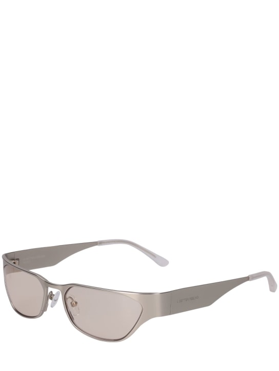 A BETTER FEELING: Echino Steel round sunglasses - Silver/Black - men_1 | Luisa Via Roma