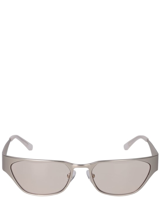 A BETTER FEELING: Echino Steel round sunglasses - Silver/Black - men_0 | Luisa Via Roma