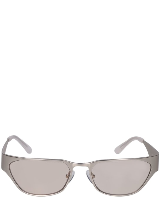A BETTER FEELING: Echino Amber round sunglasses - Silver/Amber - women_0 | Luisa Via Roma