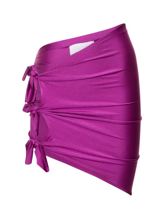 Sami Miro Vintage: Jupe courte asymétrique stretch - Fuchsia - women_0 | Luisa Via Roma