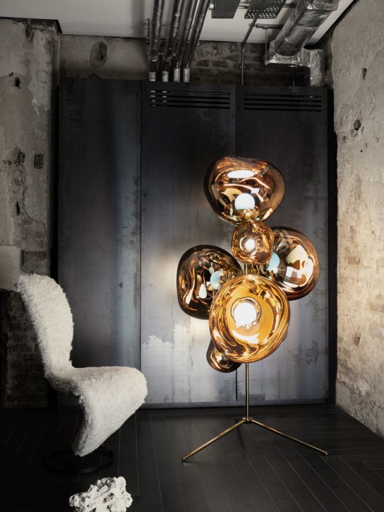 Tom Dixon: Lampe Melt Floor Chandelier Gold - Or - ecraft_1 | Luisa Via Roma