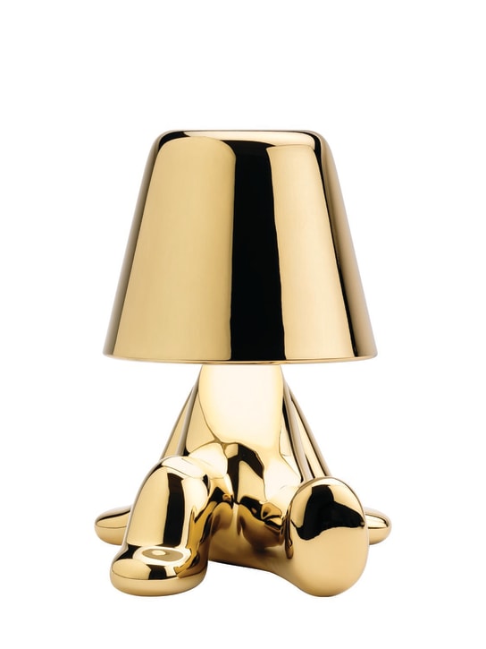 Qeeboo: Golden Brothers - Bob table lamp - Oro - ecraft_0 | Luisa Via Roma