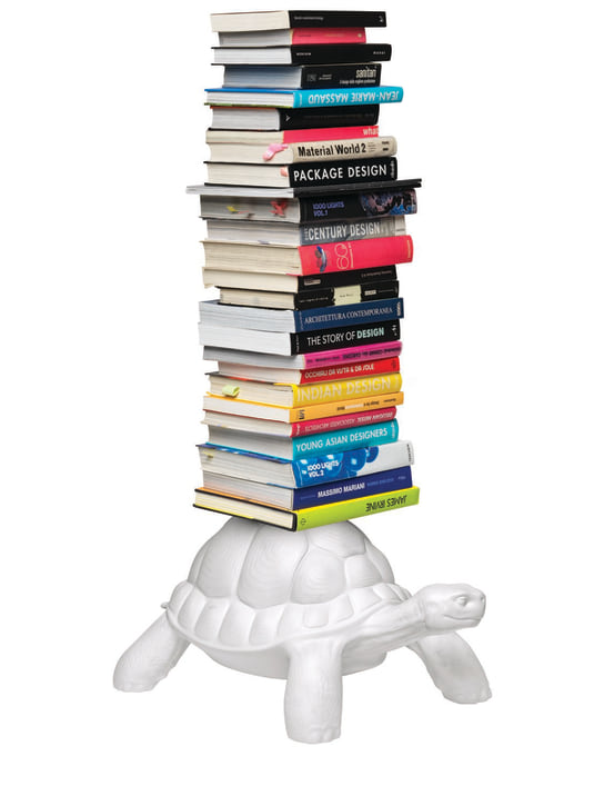 Qeeboo: Librería Turtle Carry - Blanco - ecraft_0 | Luisa Via Roma
