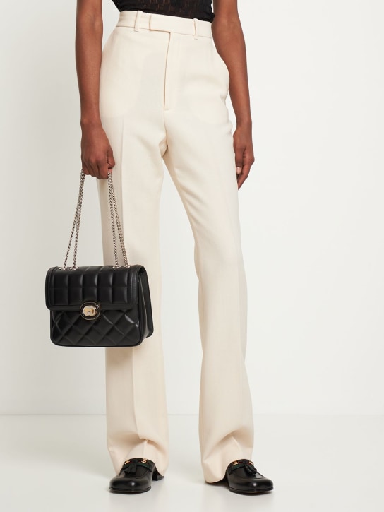 Gucci: Small Gucci Deco leather shoulder bag - Schwarz - women_1 | Luisa Via Roma