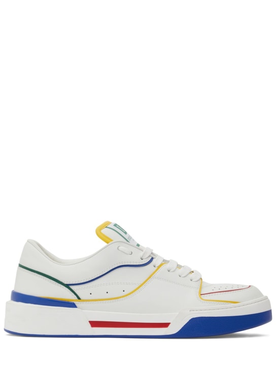 Dolce&Gabbana: New Roma leather low top sneakers - Multicolor - men_0 | Luisa Via Roma