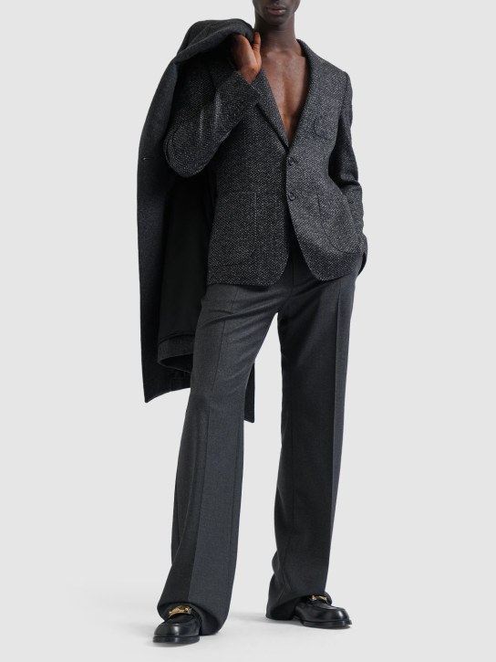 Dolce&Gabbana: Wool & alpaca jacket - Dark Grey - men_1 | Luisa Via Roma