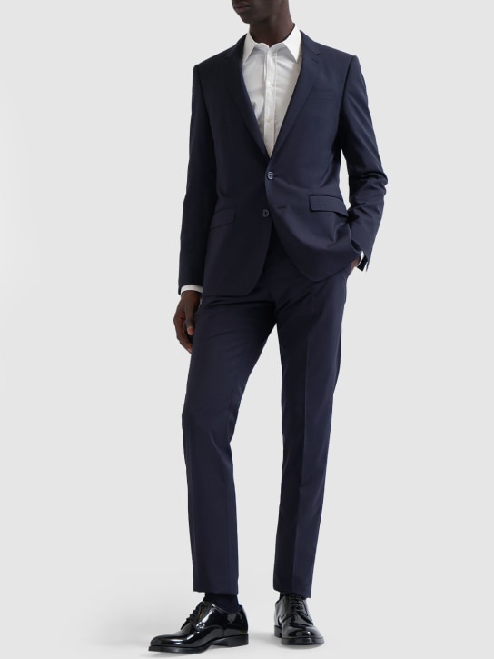 Dolce&Gabbana: Two-piece stretch wool suit - Midnight Blue - men_1 | Luisa Via Roma