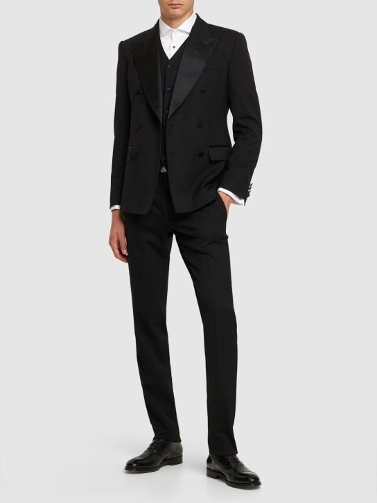 Dolce&Gabbana: Double breasted tuxedo suit - men_1 | Luisa Via Roma