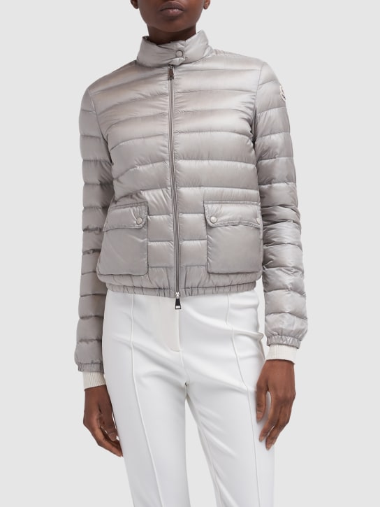 Moncler: Lans nylon down jacket - Grey - women_1 | Luisa Via Roma