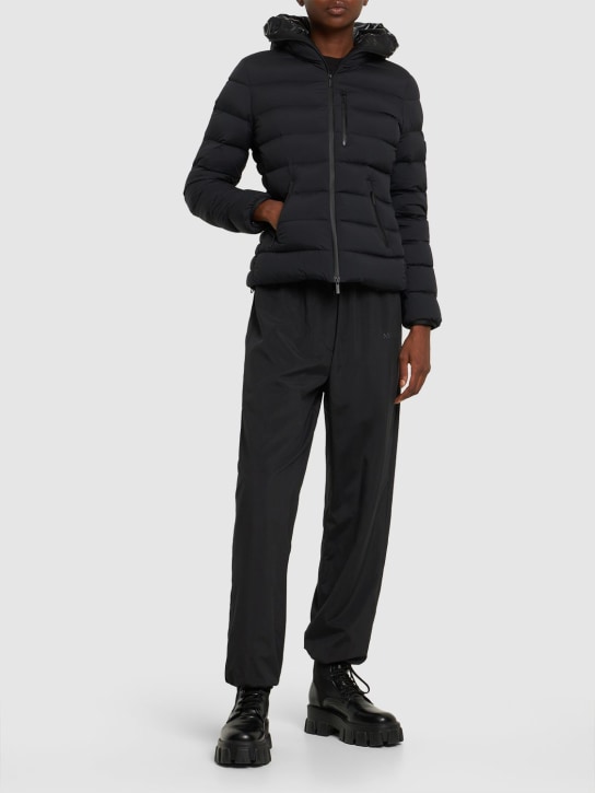 Moncler: Herbe nylon blend down jacket - Siyah - women_1 | Luisa Via Roma