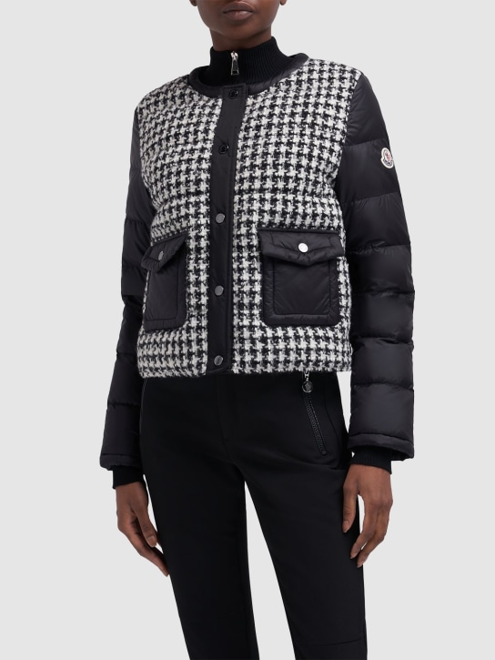 Moncler: Becasse nylon down jacket - Black/White - women_1 | Luisa Via Roma