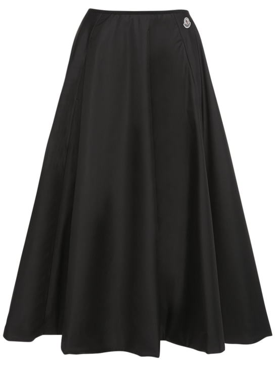 Moncler: 科技织物长款半身裙 - 黑色 - women_0 | Luisa Via Roma