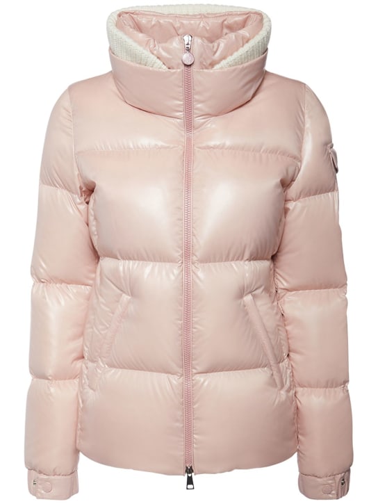 Moncler: Vistule nylon down jacket - Open Pink - women_0 | Luisa Via Roma