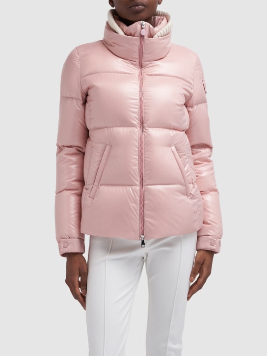 Moncler: Vistule nylon down jacket - Open Pink - women_1 | Luisa Via Roma