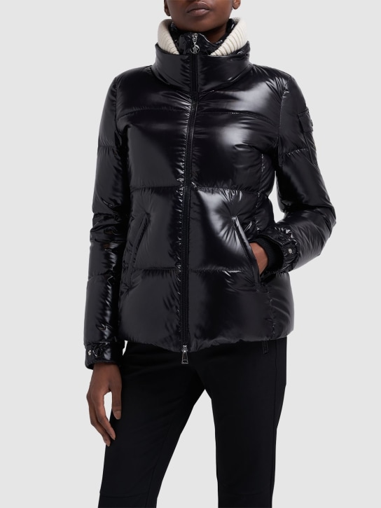 Moncler: Vistule nylon down jacket - Siyah - women_1 | Luisa Via Roma