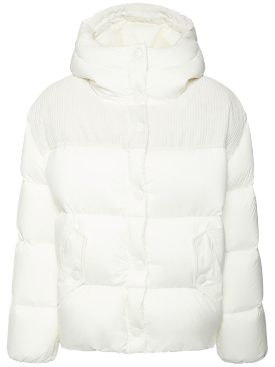 Moncler: Jaseur ナイロンダウンジャケット - ナチュラル - women_0 | Luisa Via Roma