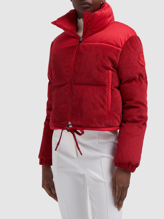 Moncler: Waitaki nylon blend down jacket - Red - women_1 | Luisa Via Roma
