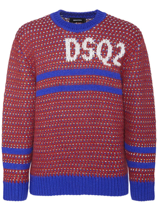 Dsquared2: Alpaca blend crewneck sweater - men_0 | Luisa Via Roma