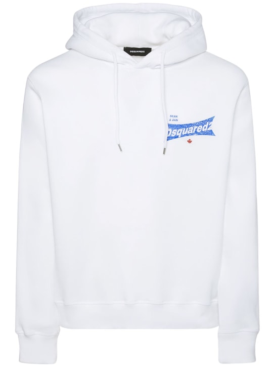 Dsquared2: Cool Fit logo cotton hoodie - men_0 | Luisa Via Roma