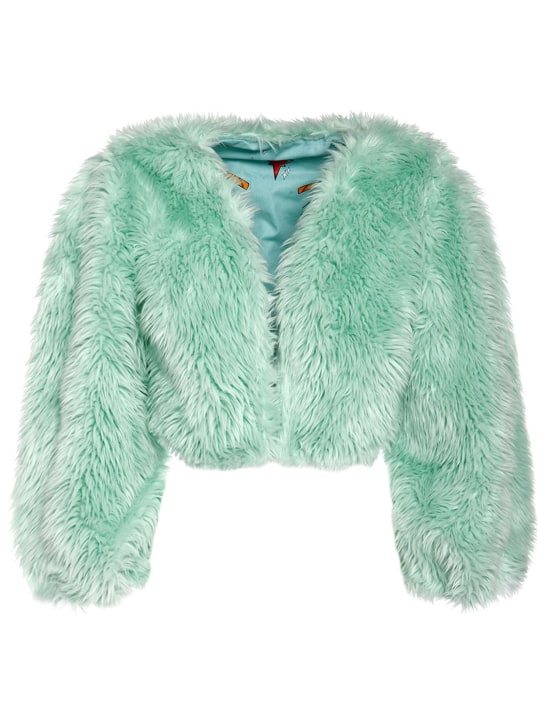 Dsquared2: Faux fur cropped jacket - women_0 | Luisa Via Roma